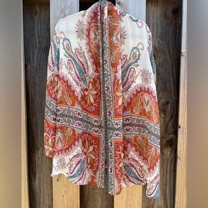 Soft Surroundings Multicolor Paisley Kimono